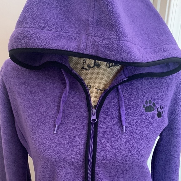 Purple Fleece Full Zip Hoodie Jacket Size M - Picture 6 of 9